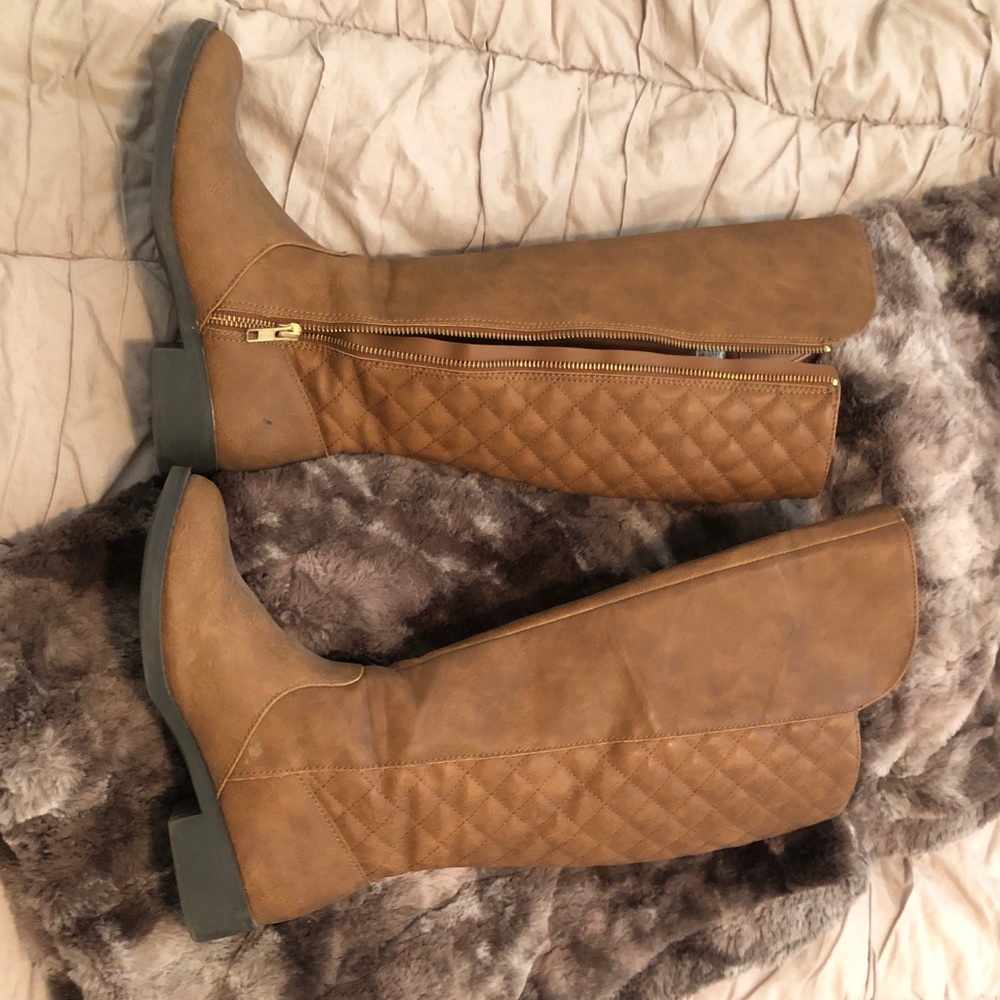 Quilted Brown Boots